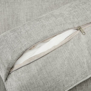 English Elm 89" Plush Chenille 3-Seater Sofa with Double-Layer Cushions, Deep Seating, Removable Lumbar Pillow, Elegant Stitching LIGHT GREY N719P251497R