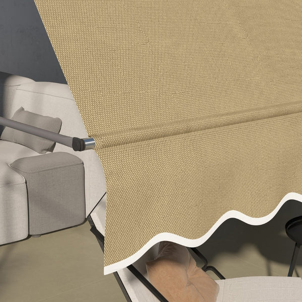 English Elm Outsunny Manual Retractable Awning, 118" Freestanding Uv-Resistant Shade For Patio, Deck & Window W2225P200706-GIGA