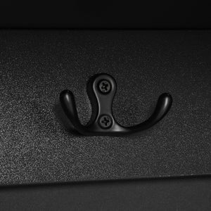 English Elm VIBE Modern Hall Tree with Shoe Cabinets, 3-Seat Bench, 7 Hooks & Adjustable Shelves, 79" wide Black SJ000147AAB