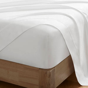 English Elm 4 Piece California King Sateen Sheet Set - Luxurious 100% Egyptian Cotton, Timeless White Elegance B035P381314