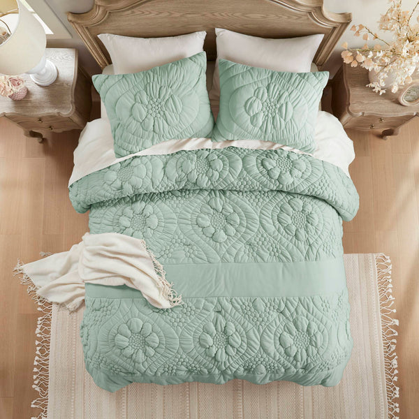 English Elm 2-Piece Twin Comforter Set with Soft Poly Jersey Face and Plush Poly Fill for Cozy Bedrooms Sage 13.78 L x 17.72 W x 6.69 H B035P408220