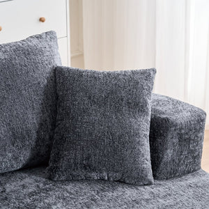 English Elm Round Swivel Barrel Chair Plush Chenille Upholstery Cozy Accent Seat for Any Room Grey W2915P338891