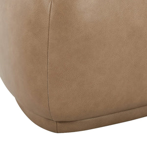 English Elm Jennifer Taylor Home - Pebble Rounded Triangle Cocktail Ottoman with 11-Layer Plywood Frame, Tweed Upholstery, Cozy Seating Tan+Brown B2719P238436