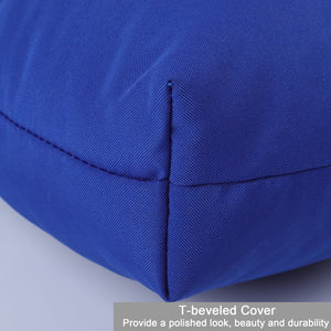 English Elm 2 Pcs Set High Back Patio Chair Cushions Tufted Outdoor Reversible 44x22x4 Waterproof Comfort Blue W419P287334