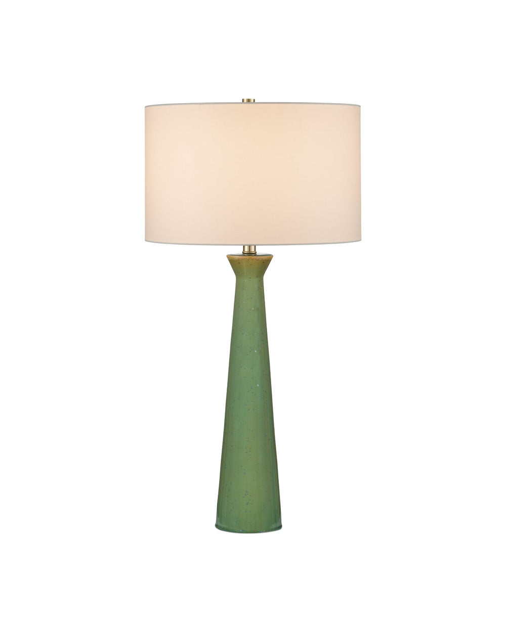 Currey & Company Grassington Table Lamp - Handcrafted Ceramic With Celadon Glaze & Oversized Drum Shade For Elegance Green Ceramic 6000-1042-currey-company