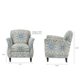 Madison Park Escher Transitional Accent Chair MP100-0375 Blue Multi/Brown