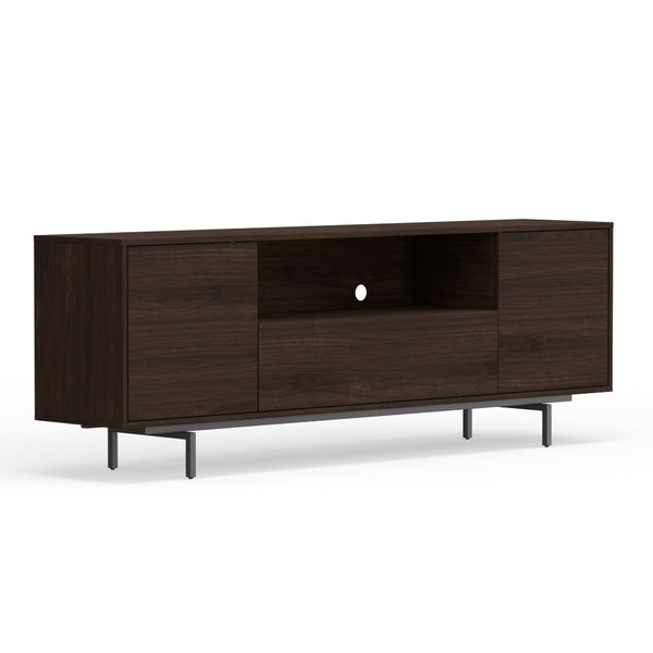 English Elm Adeline Walnut Laminate Tv Console with Push Open Cabinets for Living Room B050P474846