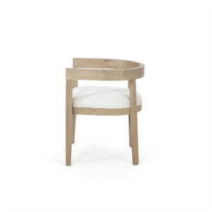 English Elm Dining Arm Chairs Set of 2 Upholstered Tub Style Rubberwood Mid-century Modern Seating N771P388967A