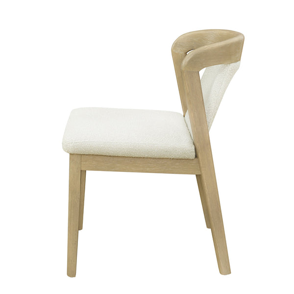 English Elm Christopher Knight Home® - Upholstered Backrest Armless Dining Chairs - Sleek Mid-Century Fabric Seats on Durable Oak Frame, 300lb Capacity Beige,Natural Ash N771P346002A