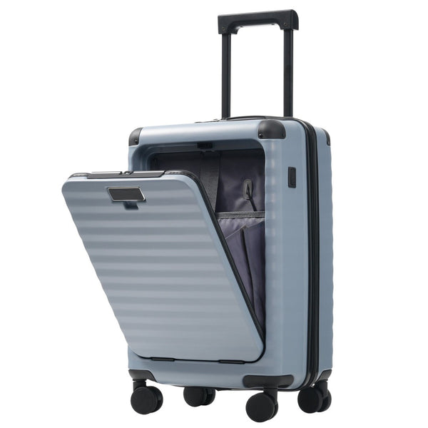 English Elm Luggage 5 Piece Abs Hardshell Travel Set with Usb Port Spinner Wheels and Tsa Lock Sky Blue N732P265290C