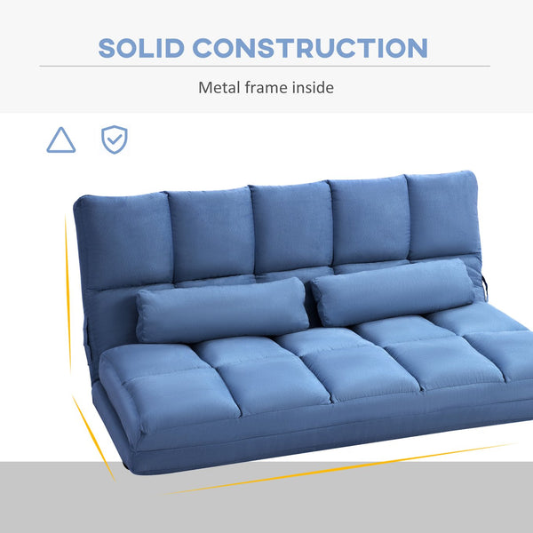 English Elm Homcom Versatile Convertible Sofa Chair Bed, Adjustable Lounge With 2 Pillows For Small Spaces W2225P217472