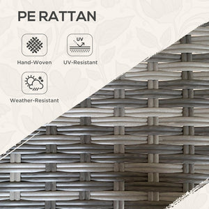 English Elm Outsunny Rattan Coffee Table With Glass Top And Storage Shelf, Stylish End Table For Outdoors & Indoors W2225P174030-GIGA