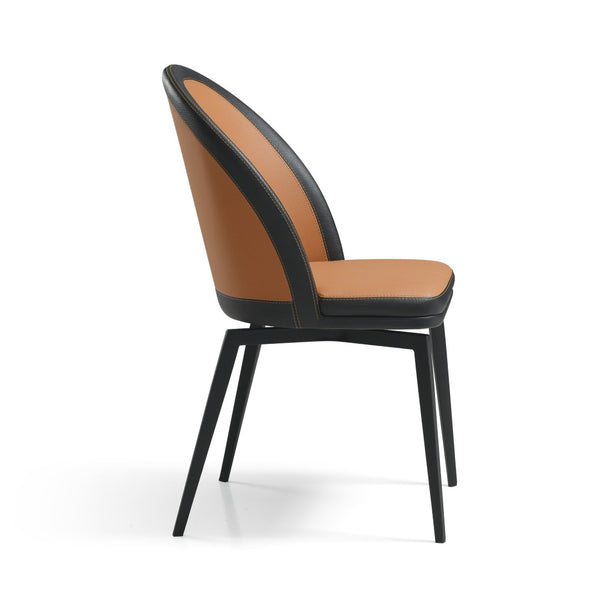English Elm Abel Swivel Faux Leather Dining Chair Set Contoured Back Industrial Modern Style B2736P464804