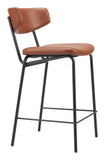 Charon Counter Stool - Set of 2 Vintage Brown 110262 Zuo Modern