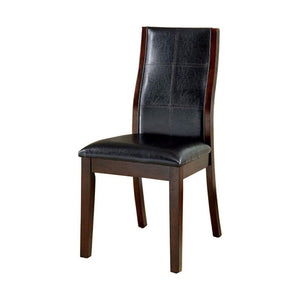 English Elm Townsend Transitional Dining Chairs Curved Back Leatherette Seat Wood Set of 2 B056P417098