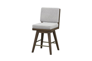 English Elm Latte Swivel Counterstool Set Wood Frame Auto-return Seat for Kitchen Islands Light Brown B2699P469523