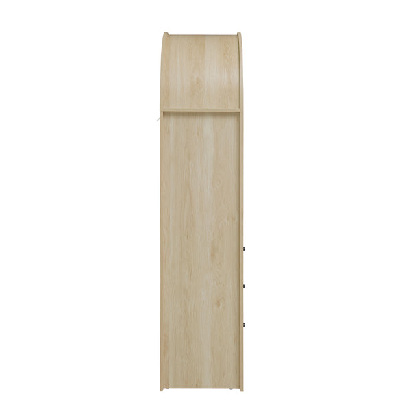 English Elm Arched Modern Farmhouse Pantry Cabinet - Versatile Wood Storage With Adjustable Shelves & Drawers W688P278921