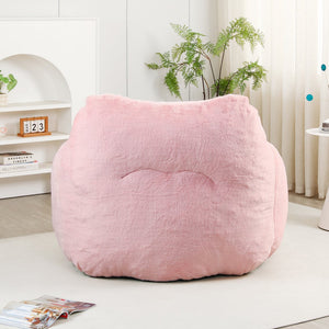 English Elm Bean Bag Chair - Plush Faux-Fur Sofa With Armrests, High-Density Foam, Easy Care, Ideal For Relaxing W2200P313804