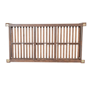 English Elm TOPMAX Acacia Wood Twin Porch Swing Bed Frame with High Back, 350lb Capacity & 118" Hemp Ropes Brown N717P265795D