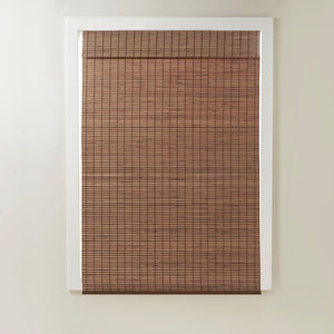 English Elm Bamboo Light Filtering Roman Shade 64"L - Eco-Friendly Natural Woven Window Treatment For Privacy B035129697