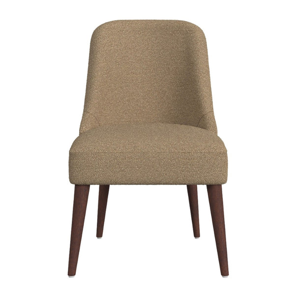 English Elm Guy Boucle Upholstered Dining Chair with Tapered Amber Legs for Modern Interiors B056P417000
