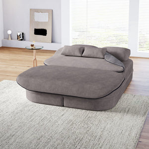 English Elm 75''2-In-1 Foldable Sofa Bed - Chenille Convertible Sleeper With Blanket & Pillows For Versatile Comfort W834P317051
