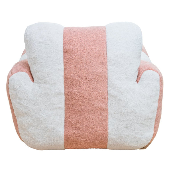 English Elm Bean Bag Chair Teddy Plush Heart Backrest Foam Filled Accent Seat for Adults W2510P465455