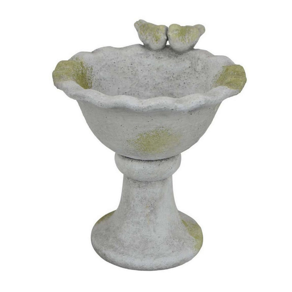 English Elm Deni Silver Porcelain Temple Jar with Pierced Lattice Lid for Mantel or Shelf Display Grey Green B056P416947