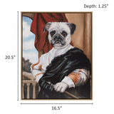 Madison Park Pet Portrait Casual Captain's Guard Pug Framed Canvas Wall Art ID95C-0045 Captain Pug