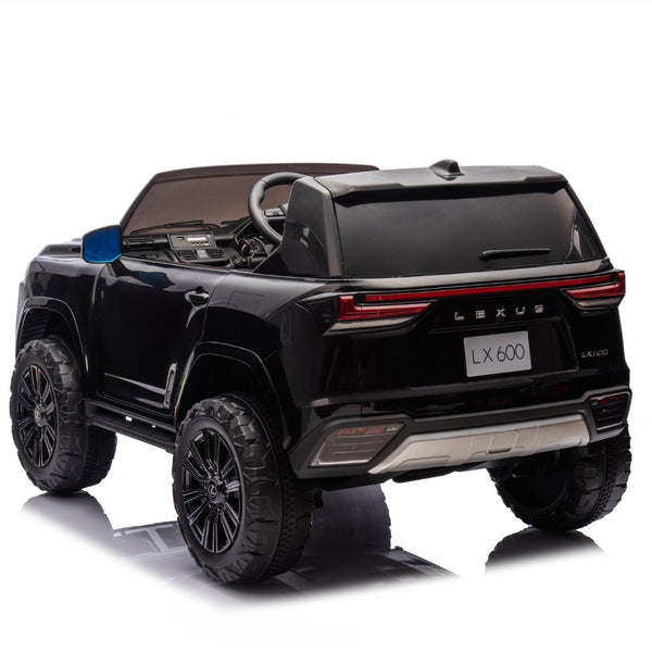English Elm Licensed Lexus Lx600 24v Two Seater Kids Ride on Suv with Remote and Suspension Black W1578P339061