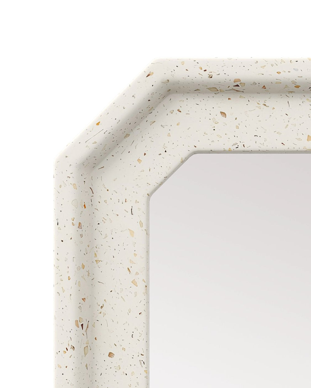 Currey & Company Carson Ivory Mirror - Durable Concrete Design With Amber Flecks For Indoor And Outdoor Sophistication White Fiber Concrete ,Stone ,Shells ,Glass 1000-0163-currey-company