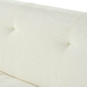 English Elm U_Style 85.8" Chenille 3-Seater Sofa with Tufted Cushions, Pocket Springs, Plush Sponge Comfort, 900lb Capacity Beige N711P281401A