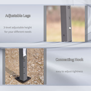 English Elm Outsunny 10' X 19.2' Heavy Duty Pop Up Canopy Tent - Instant Outdoor Shelter For Events, Bbqs, Weddings W2225P200887-GIGA