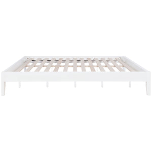 English Elm Hounslow White Eastern King Platform Bed - Elegant Low-Profile Design For Modern Bedrooms & Durability B062S01216