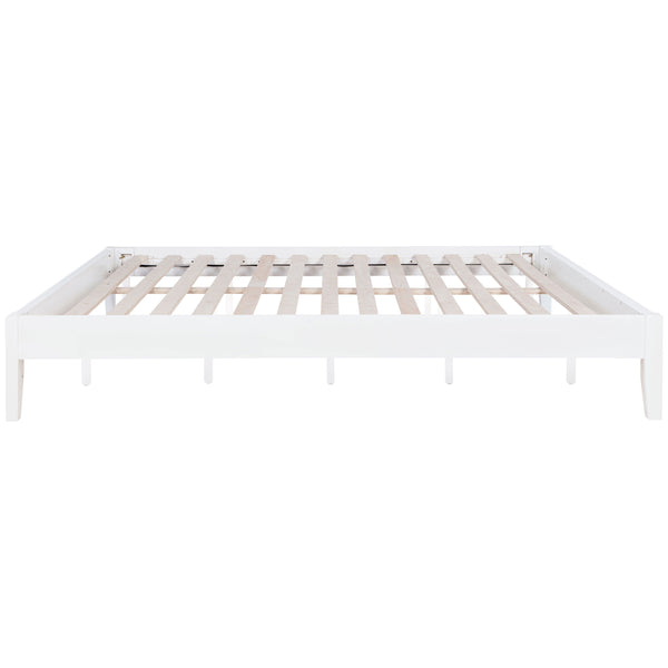 English Elm Hounslow White Eastern King Platform Bed - Elegant Low-Profile Design For Modern Bedrooms & Durability B062S01216