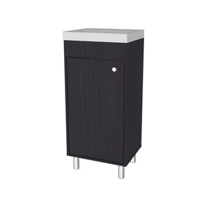 English Elm Wengue Bathroom Vanity With Storage Shelves - Modern, Compact Design For Stylish Organization B062P355661-GIGA