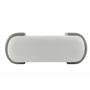 English Elm Christopher Knight Home® - Large Storage Ottoman Bench with 28-Gallon Hidden Compartment, Sturdy 250 lb Capacity, No Assembly Required Off White+Gray N769P223108G