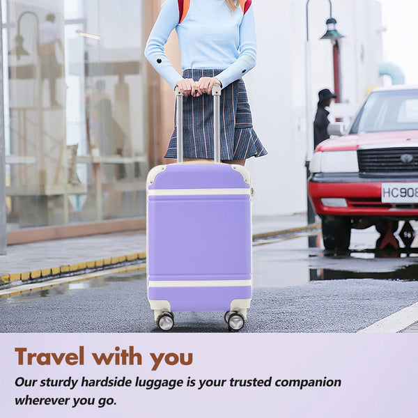 English Elm Hardshell Abs Suitcase Set with Spinner Wheels Tsa Lock Duffel and Toiletry Bag N732P193484I
