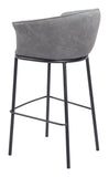 Garston Barstool Gray 110177 Zuo Modern