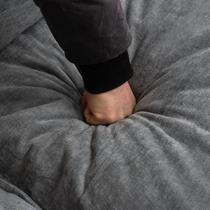 English Elm Convertible Convertible sofa with storage footstools, compact U-shaped 2-seater for small spaces, durable fabric comfort Gray W2012P252429