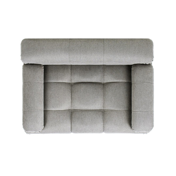 English Elm Marcel Tufted Velvet Pet Sofa Bed Bolstered Arms Stylish Small Medium Dogs Cats Gray B2719P448985