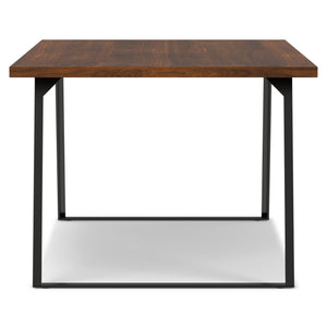 English Elm Lowry Dining Table - Modern Solid Walnut Design With Tapered Iron Legs For Stylish Versatile Seating B136P266900