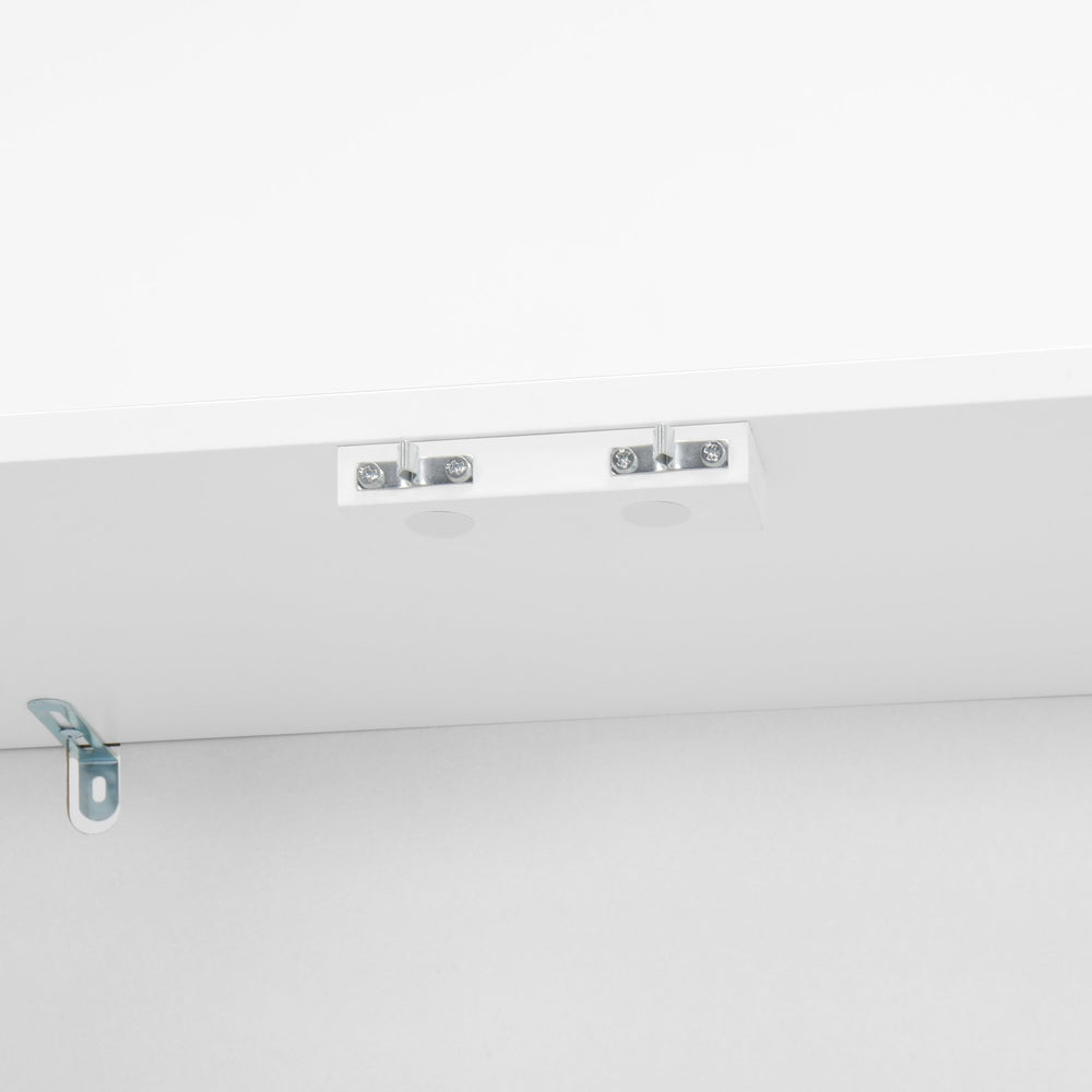 English Elm Kitchen Pantry Cabinet White 29.9"W x 15.7"D x 71.65"H — Tall MDF Storage with Adjustable Shelves, Anti-Tip Safety W409P262446