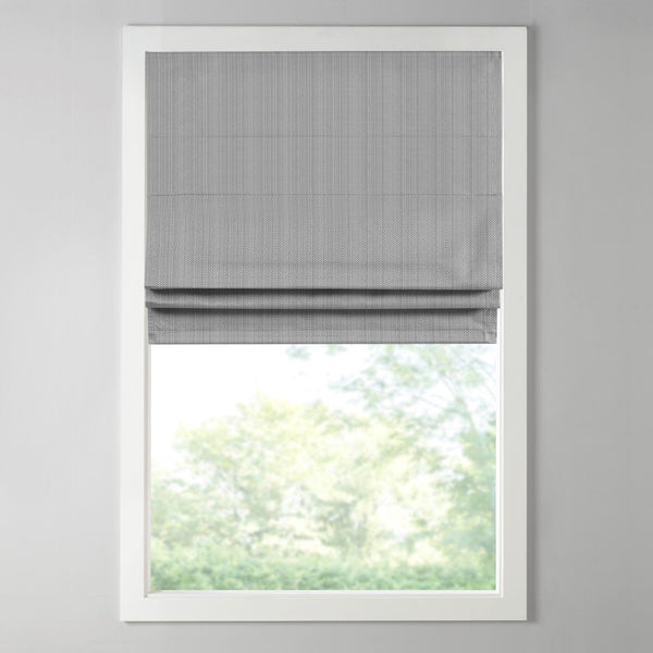 English Elm Basketweave Thermal Foambacking Room Darkening Cordless Roman Shade with Basketweave Texture Finish Grey 5.75 L x 10.5 W x 7.5 H B03598227