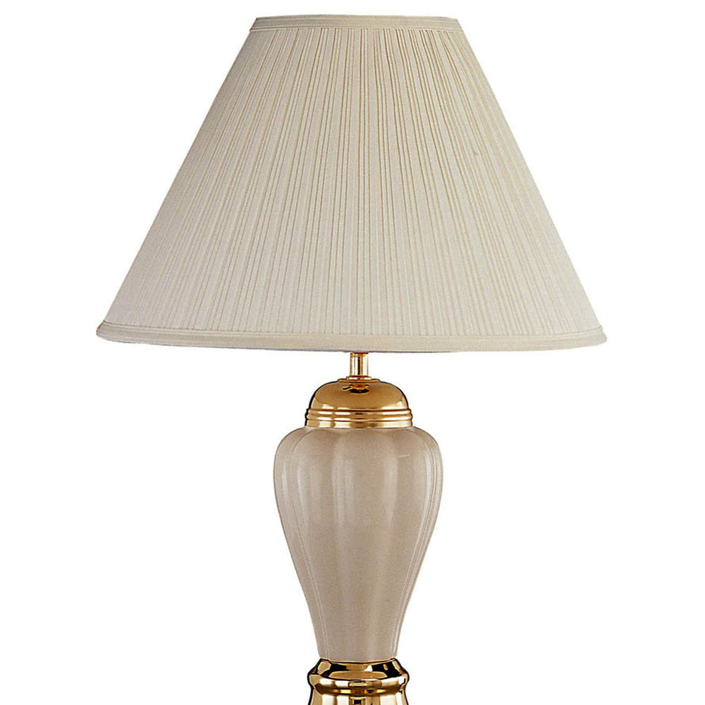 English Elm 27" Elegant Urn-Shaped Ceramic Table Lamp In Burgundy With Ivory Linen Shade & Gold Accents B072116112