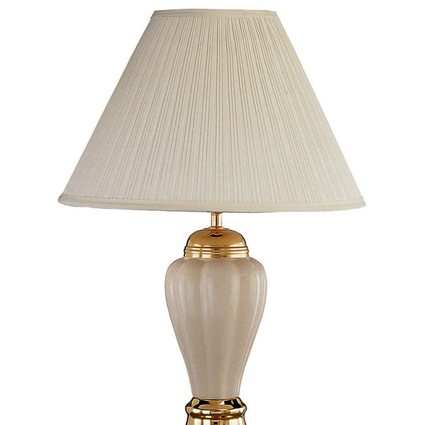 English Elm 27" Elegant Urn-Shaped Ceramic Table Lamp In Burgundy With Ivory Linen Shade & Gold Accents B072116112