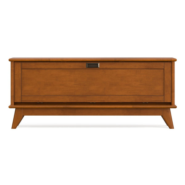 English Elm Draper Solid Wood Flip Top Storage Bench with Tapered Legs for Entryway or Bedroom B136P478331
