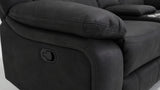 English Elm Wallace & Bay - Wallace & Bay  Marshall Black Reclining Console Loveseat