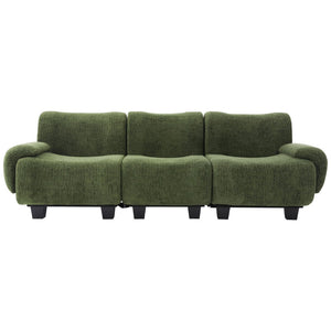 English Elm Oversized Chenille Chaise Lounge Deep Seat Sculptural Armrests Modern Living Room Retreat N763P326131F
