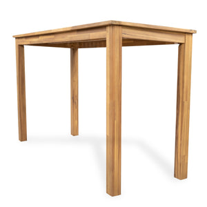 English Elm Christopher Knight Home® - Rectangular Acacia Outdoor Bar Table in Light Teak — 36.5" Bar Height, Slatted Top, Weather-Resistant Finish N776P247430L